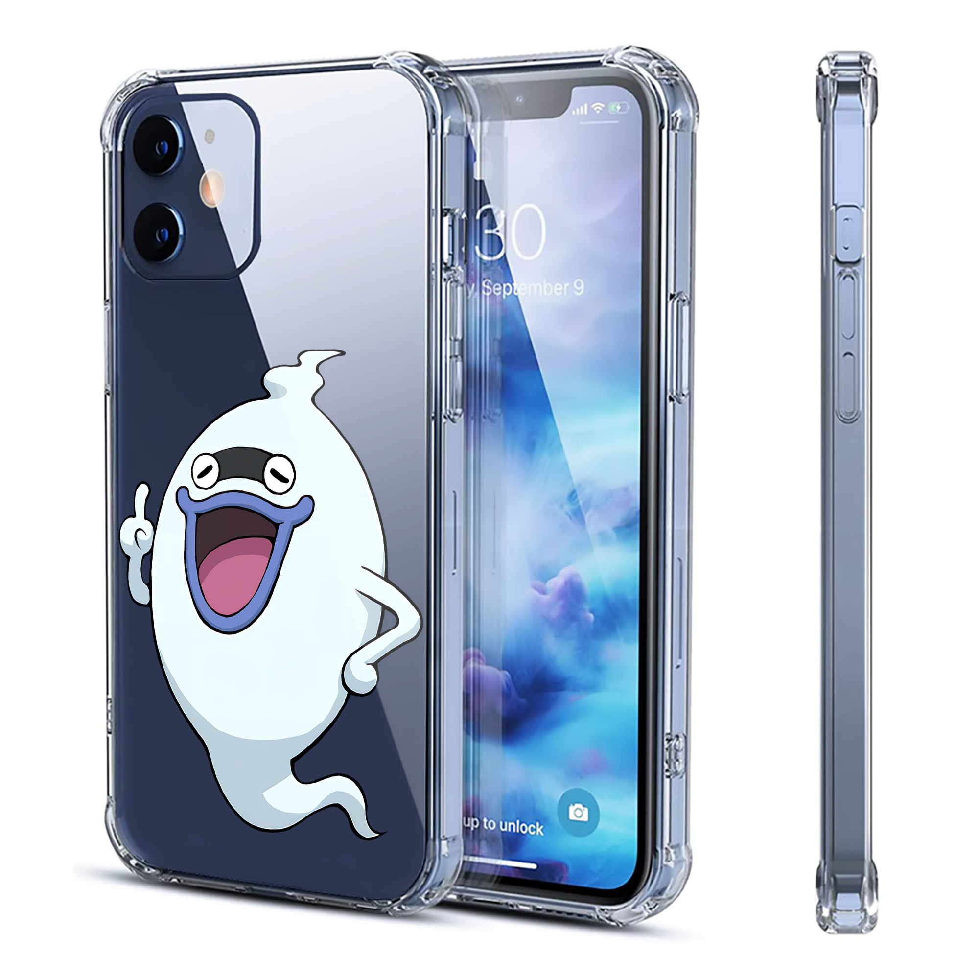 （画像用） 妖怪ウォッチ Yo-kai Watch 【iPhone 12シリーズ対応】透明スマホケース（クリアソフトケース）